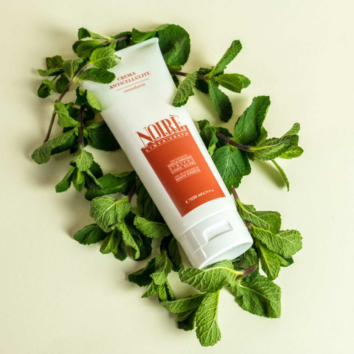 Crema corpo rassodante e tonificante con estratti di ginseng, ginkgo biloba, kigelia africana e menta piperita. Texture leggera, assorbimento rapido.
